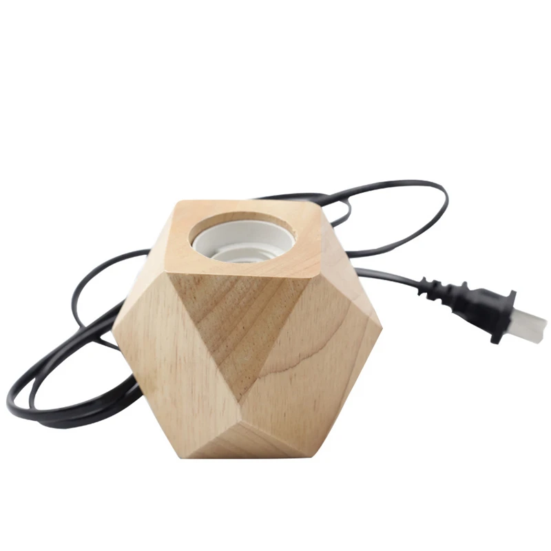 Современная настольная лампа E27 деревянная украшение для дома спальни гостиной