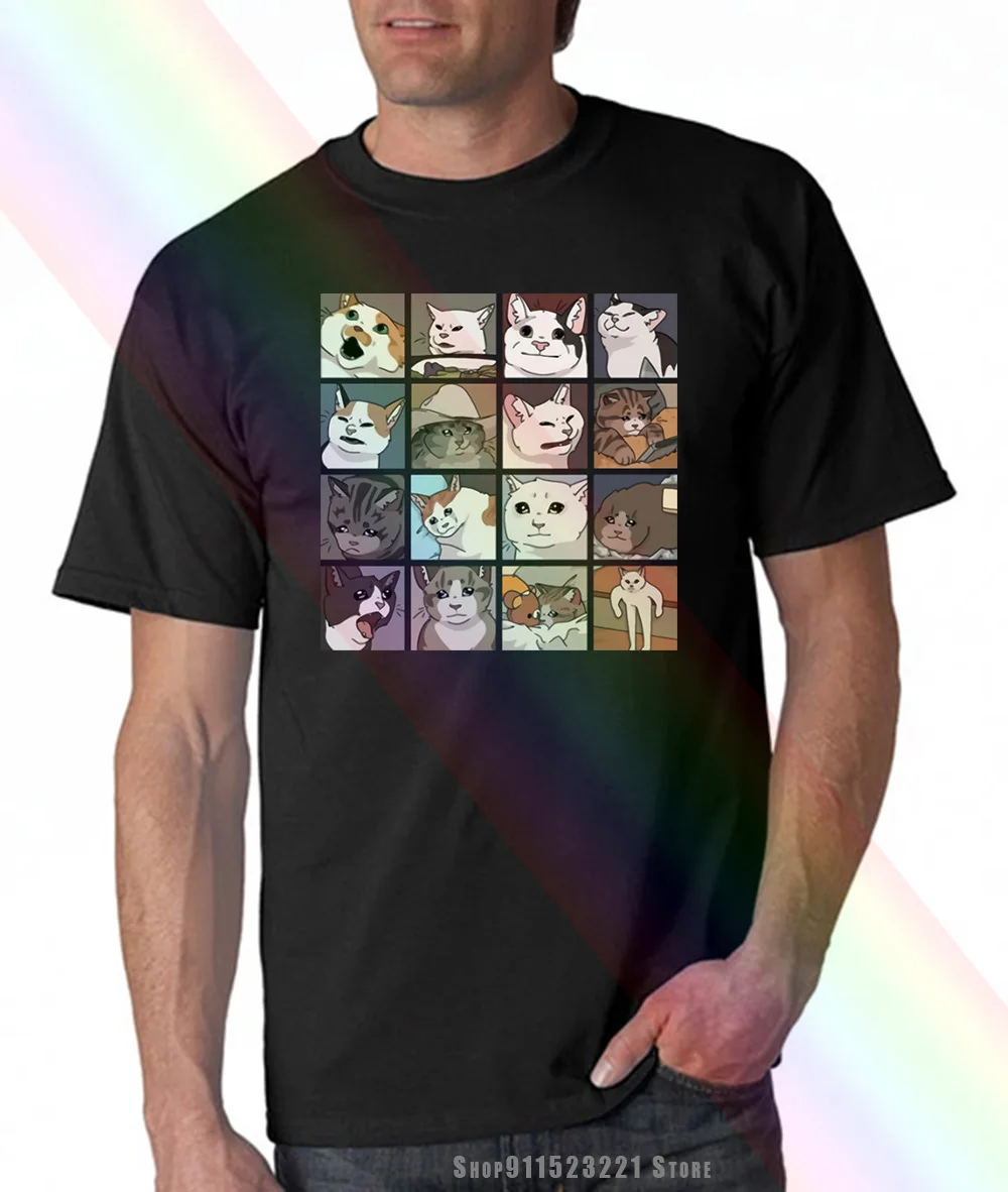 Мем кошки 2 0 футболка для мужчин подарки на день рождения в лоте прикольные