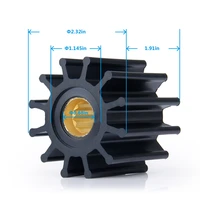 water pump impeller fit johnson f6b 9 v8 pumps for volvo penta 21951354 outboard motor 12 blades boat parts accessories