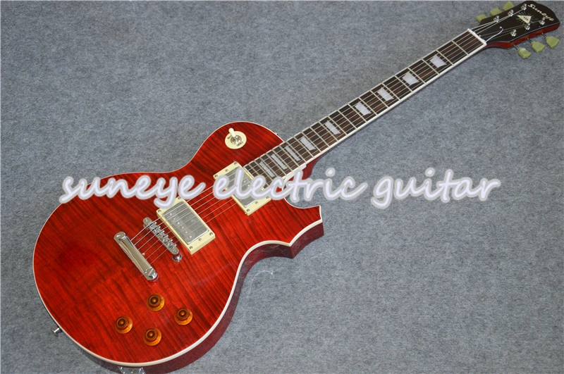 Горячая Распродажа электрическая гитара Suneye Standard с глянцевой отделкой красным