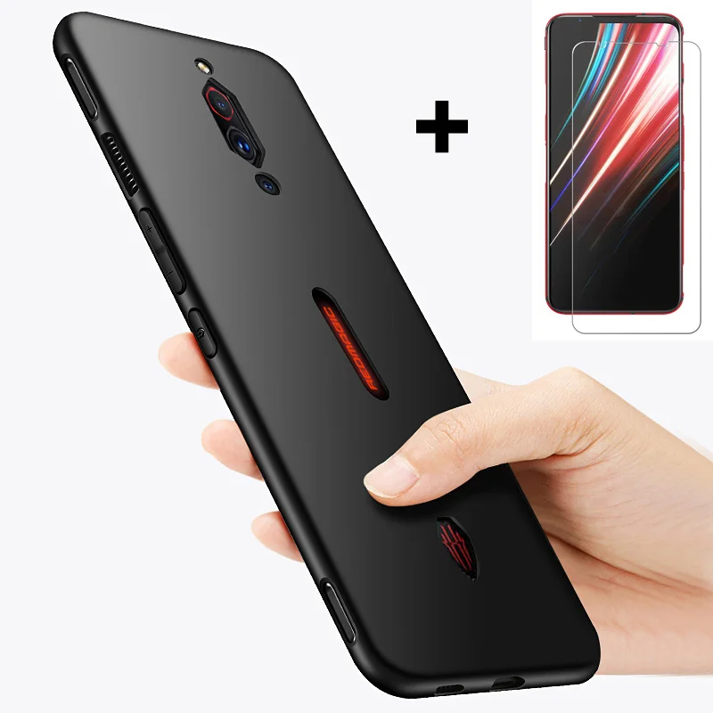 Для ZTE Nubia Red Magic 5S чехол + Защитная пленка для экрана Redmagic задняя крышка из