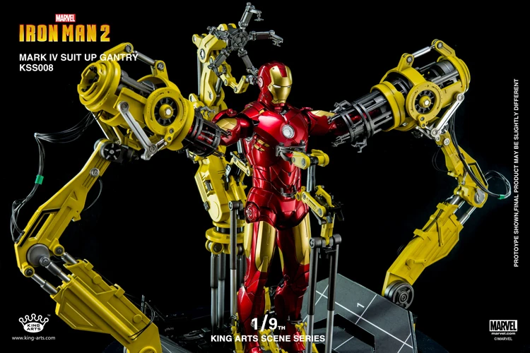 

DisneyThe Оригинальная версия Marvel 1/9 Железный человек модель из сплава mk4 демонтажная станция Marvel солдаты игрушки ручной работы Мстители