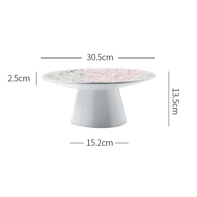 

Hand-painted color shell high-foot storage tray living room decoration decoration multifunctional jewelry storage display