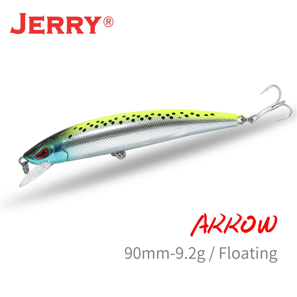 Jerry Arrow Minnow поплавок приманка морской 9 см 7 9g Жесткий Пластик дребезжащий