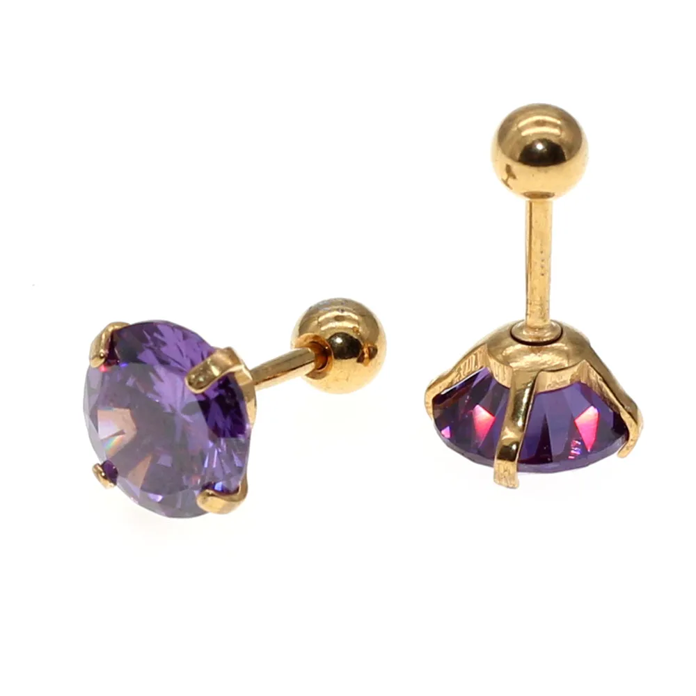 Серьги-гвоздики из нержавеющей стали 1 2 х6 мм