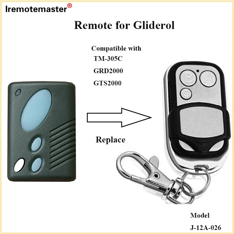 

Garage Door Remote Control For Gliderol TM-305C GRD2000 GTS2000 315MHz Gate Door Opener Remote Transmitter rolling code