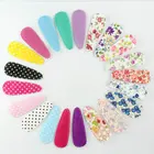 80 шт. в лоте; Ткань защелкивающийся зажим разноцветное платье с узором в горошек, заколки для волос, для волос, покрытый тканью заколки для волос для девочек; 30 мм-50 мм