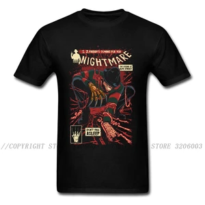 Футболка Nightmare Horror Футболка мужская аниме футболка Killer топы на Хэллоуин футболки для косплея хлопковая черная одежда Goth уличная одежда