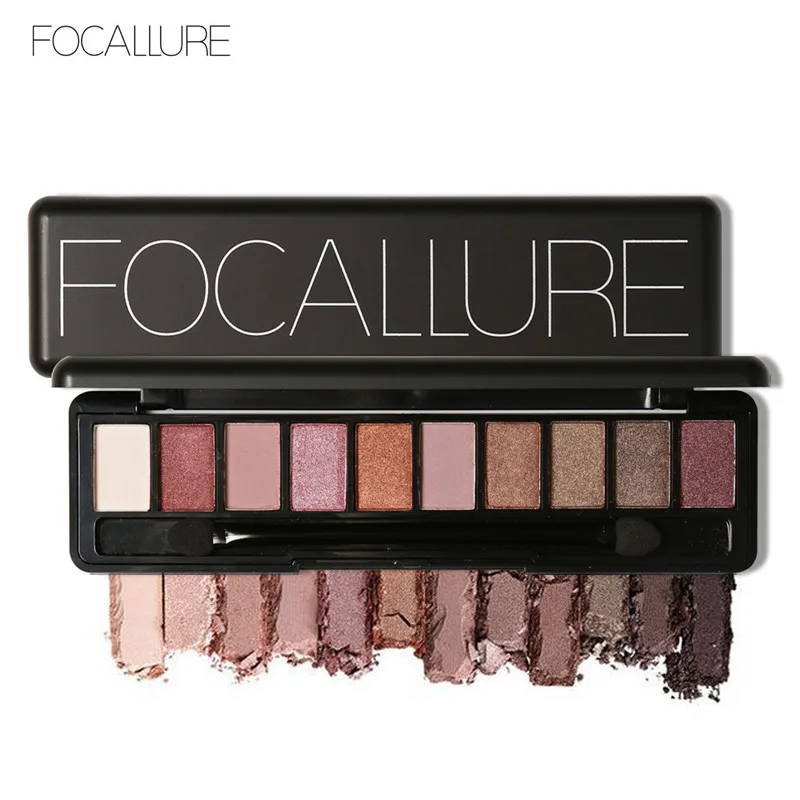 FOCALLURE 10 цветной Пигмент палитра теней для век легко носить professional блеск красота