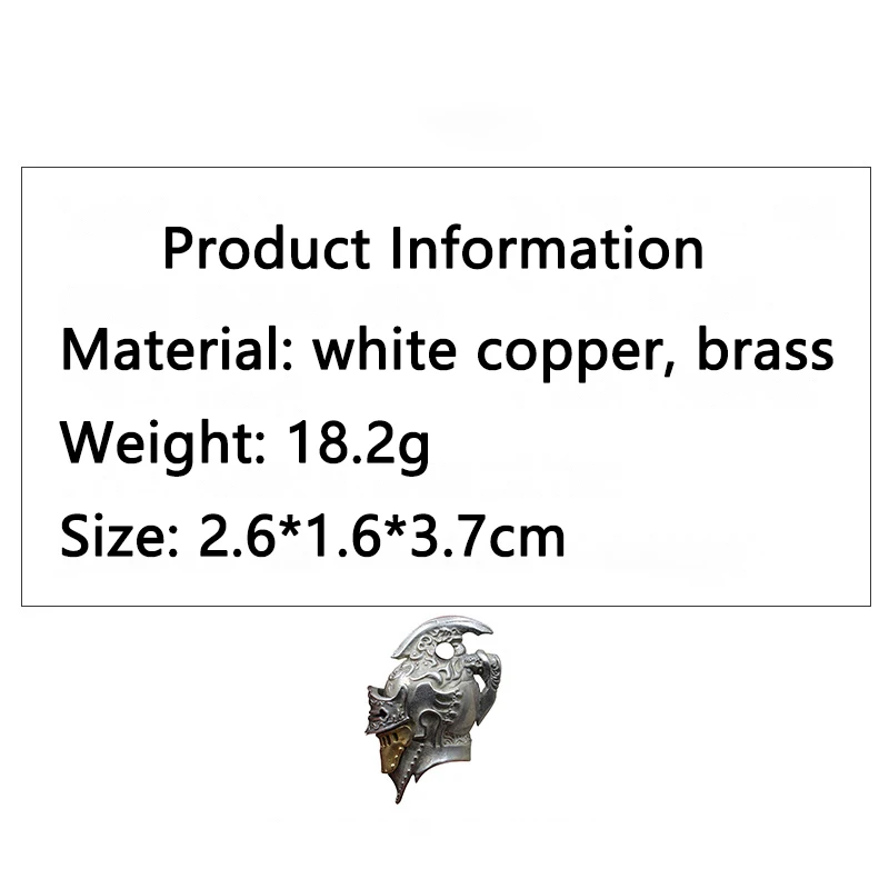 Roman Knight Helmet Pendant Brass Creative Fashion Retro Jewelry Accessories Knife Beads