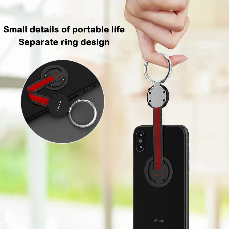 lanyard phone ring grip buckle holder car magnetic smartphone stand desktop lazy cellphone support socket bracket accessories free global shipping