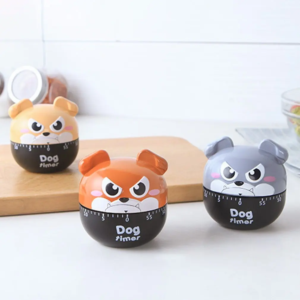 

60 Minutes Kitchen Timer Cooking Household Alarm Clock Mechanical Clockwork Creative Cartoon Dog Soup Timer
