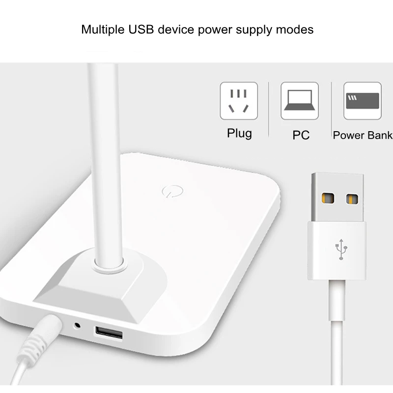 Продажа Светодиодный USB сенсорный затемняющий настольная лампа Защита глаз Рабочая лампа для чтения перезаряжаемая настольная лампа 360 ° складной ... Дешево Светодиодный USB сенсорный затемняющий настольная лампа Защита глаз Рабочая лампа для чтения перезаряжаемая настольная лампа 360 ° складной ...
