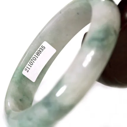 

Zheru Jewelry Natural Burmese Jade Light 54-64mm Blue Flower Bracelet Elegant Princess Jewelry For Mom For Girlfriend