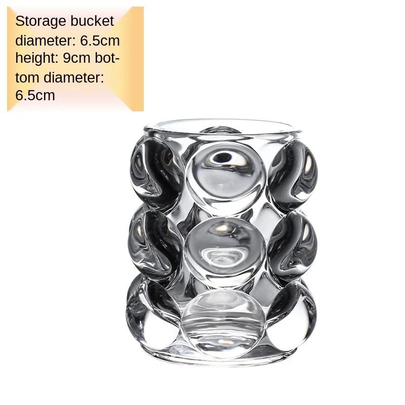 

Crystal Glass Beads Makeup Brush Holder Pen Pencil Storage Cup Cosmetic Tools Organizer