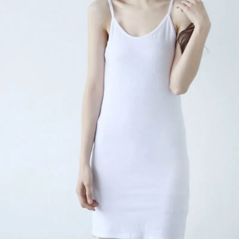 

Sexy Self cultivation Modal cotton Women Dress2020 Sleeveless Straight Long Bodycon Backless Summer U-shaped collar Dress Women