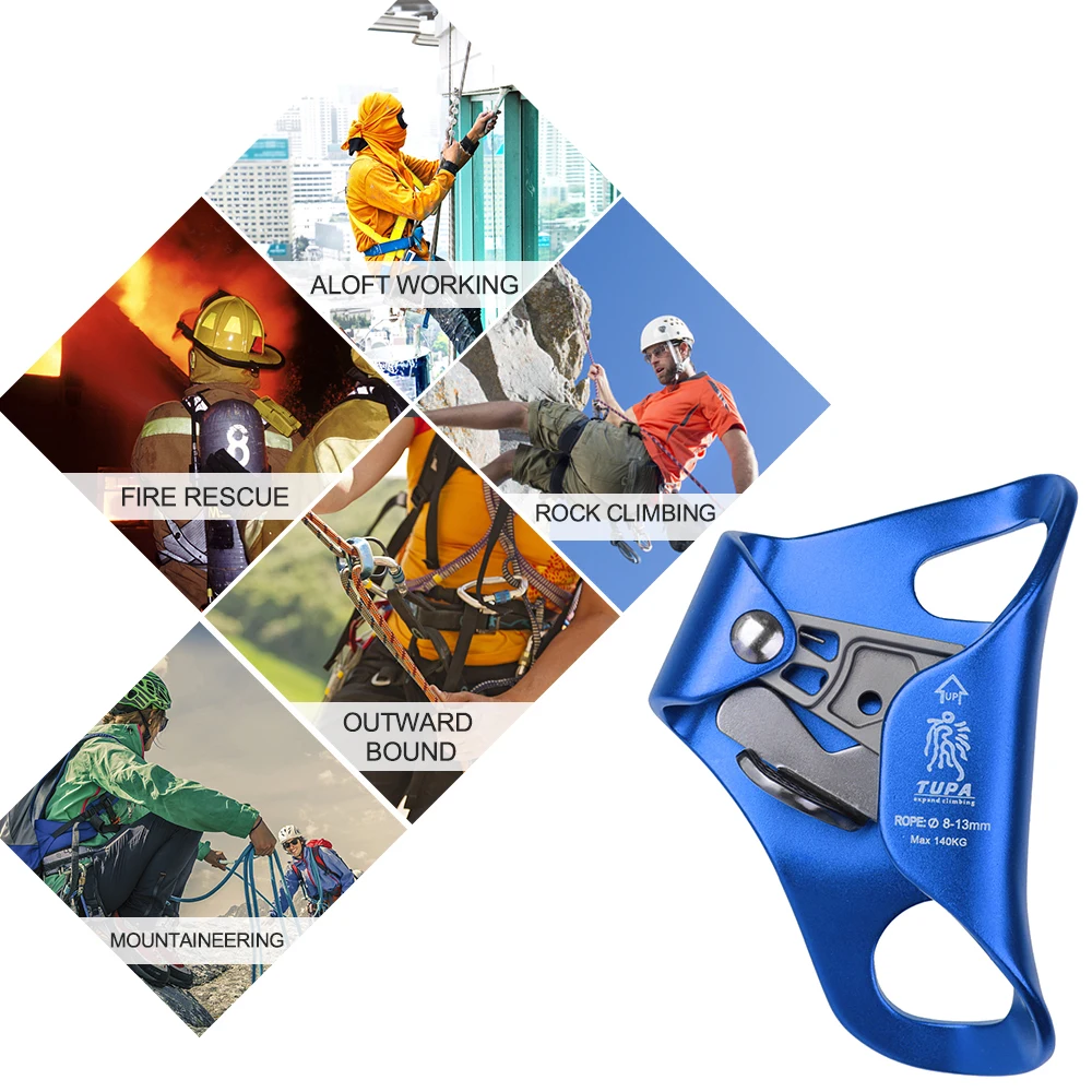 

Outdoor Chest Ascender Rock Climbing Ascender 8-13mm Vertical Rope Access Climbing Rescue Caving Aluminum Magnesium Alloy