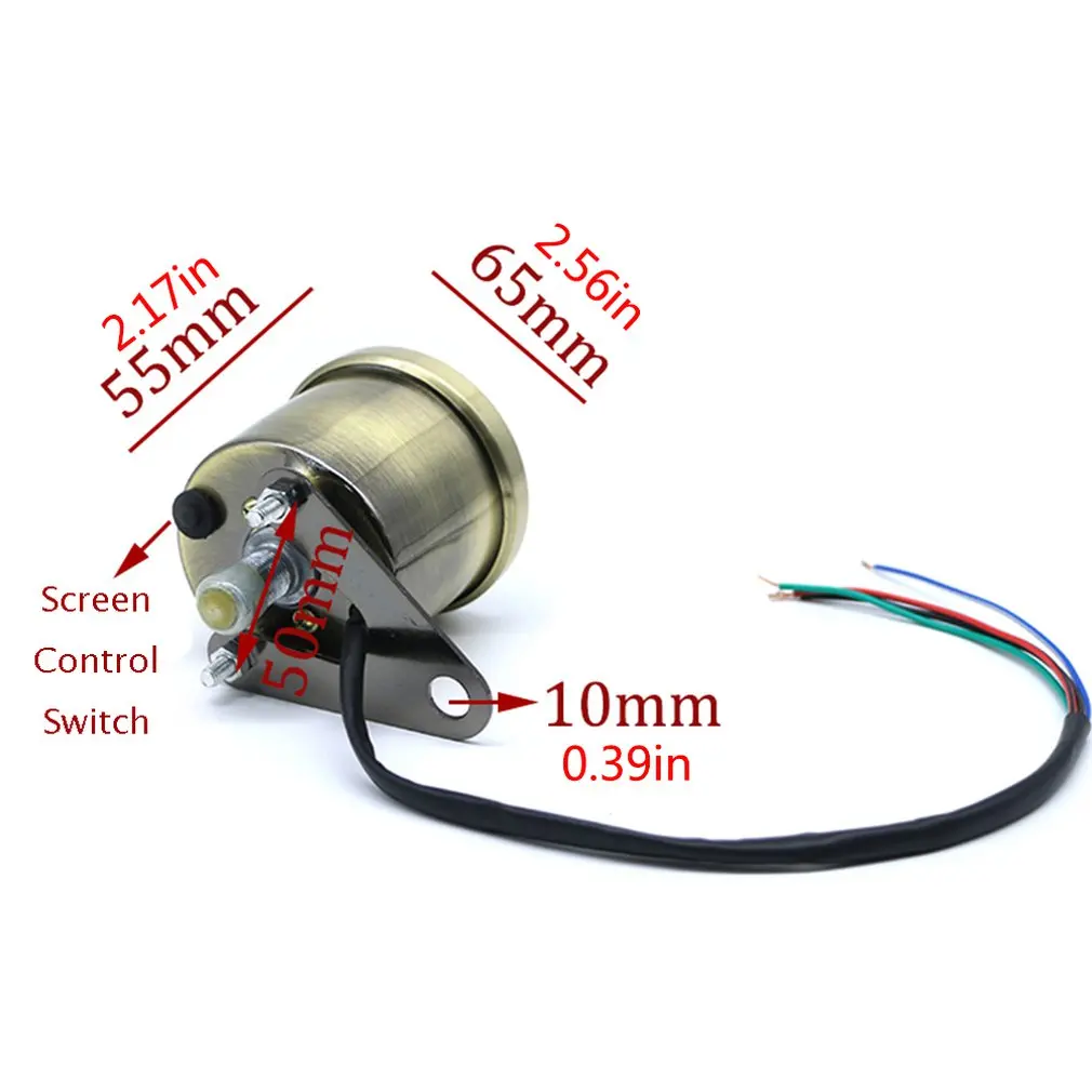 

Universal Motorcycle Digital Motorcycle Speedometer Retro LCD Odometer Cafe Racer Tachometer indicator Scooter ATV Meter