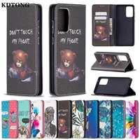 shockproof wallet case for samsung galaxy a72 a52 a71 a51 a41 a21s a31 a21 a12 a81 a91 cover painted flip leather protect capa