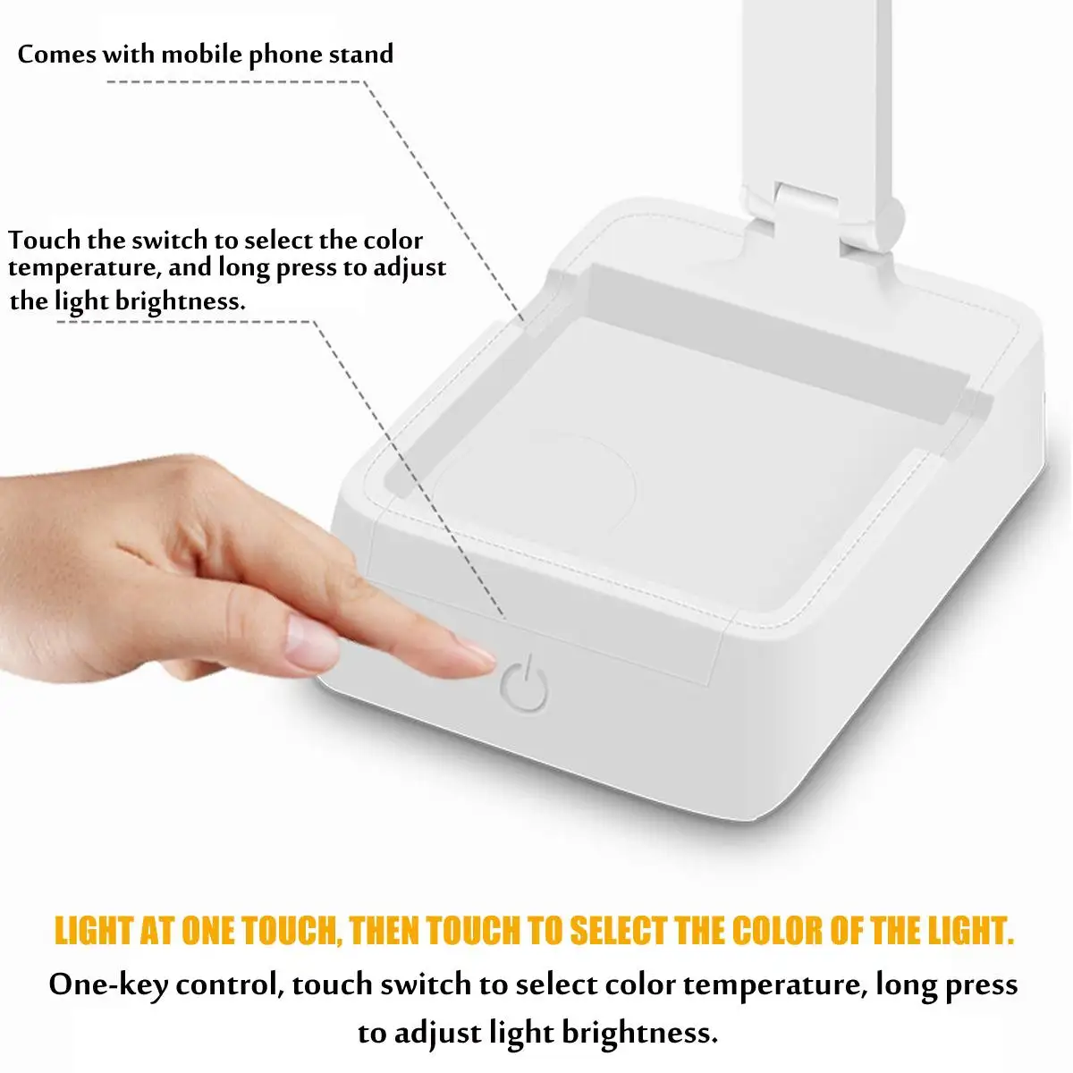 

7W Rechargeable Desk Lamp Multi-Function Led Desk Lamp Eye-Caring Dimmable Table Lamp with Bluetooth Speaker Touch Control
