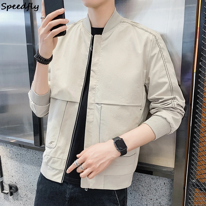 

Han edition tide handsome coat male age season 2020 new men baseball uniform leisure collar joker clip ALG-JK168