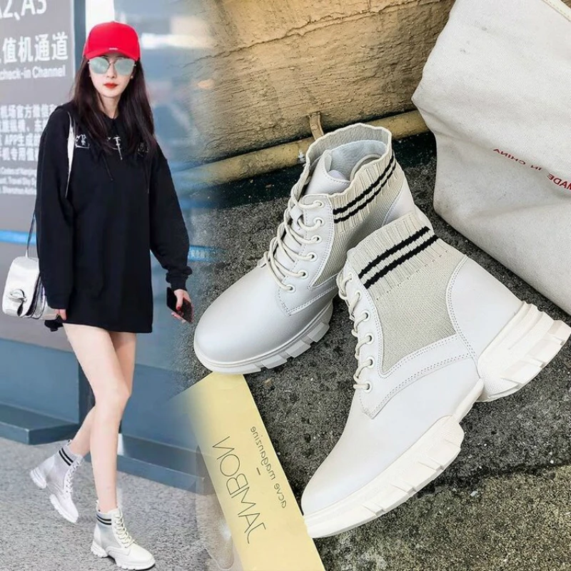 Ботинки женские зимние ботинки женская обувь 2019 г. Осень-зима CHUQING Новая модная