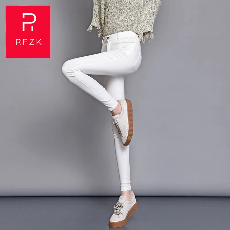 Женские бархатные леггинсы Rfzk Plus зимняя одежда 2020 теплые плотные черные