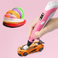 creative 3d printing pen with pla filaments non toxic drawing pen adjustable temperature educational toy kids birthday gifts