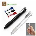 В наличии, многофункциональные ручки Youpin KACO 4 в 1, 0,5 мм, черная, синяя, красная искусственная ручка, механический карандаш с японскими чернилами, для офиса и школы