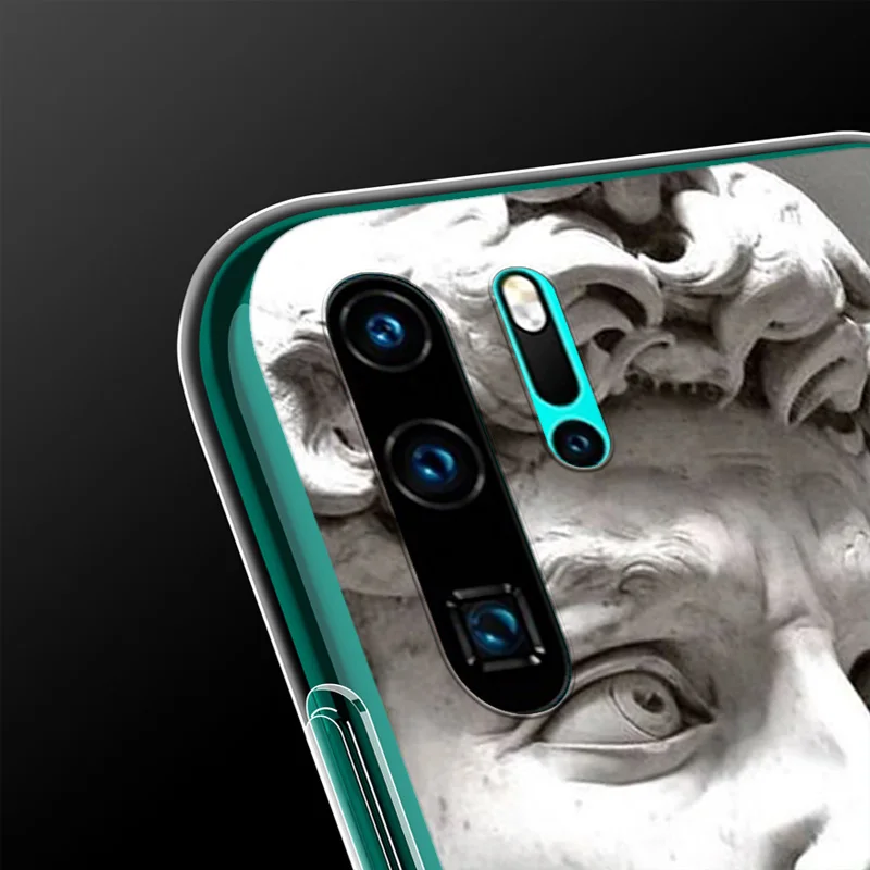 

Art David Statue flower For Huawei Honor 30 20 10i 10 9C 9A 9S 9X 9N 9 8A 8 7A 7C Pro Plus Lite Phone Case