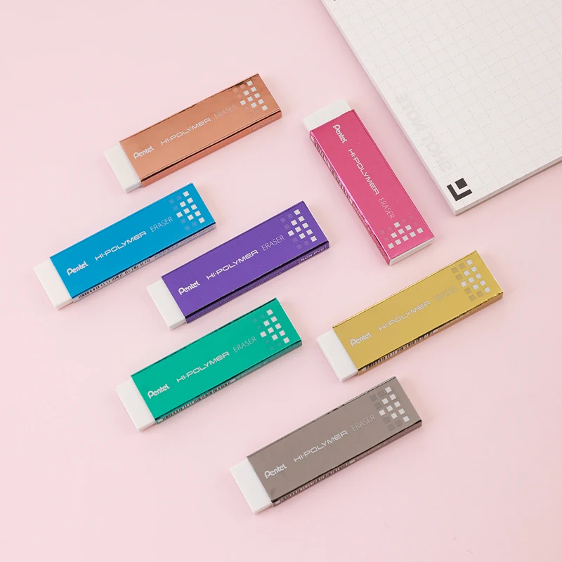 

1Pc Pentel EZEE02 HI-POLYMER Eraser WhiteThin Rubber Gum Type NO PVC Safe Slim Erasing Supplies Japan