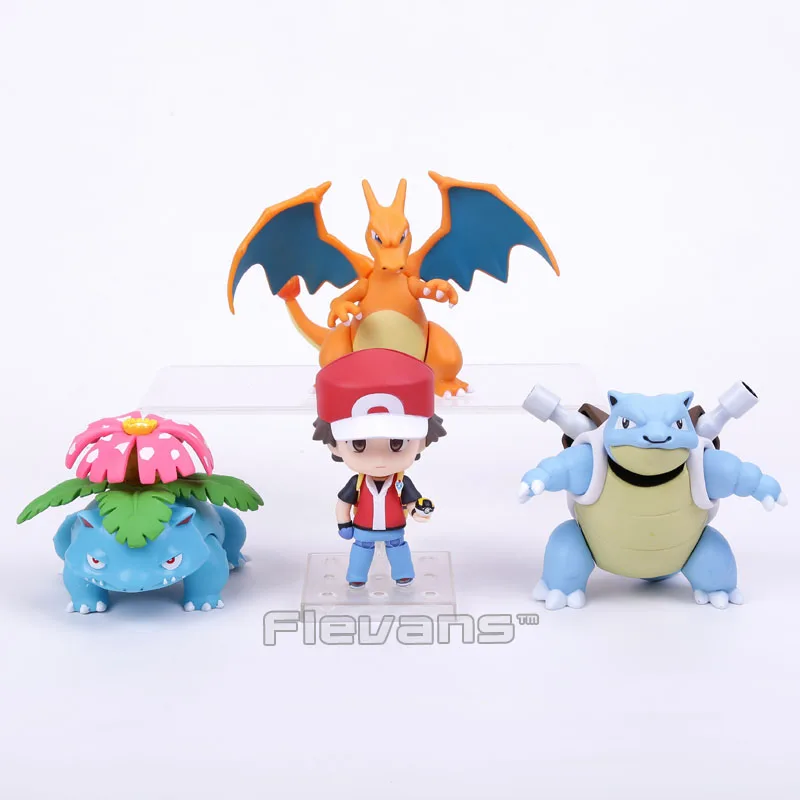 Красный тренажер Pokemon: Champion Ver. Ash Ketchum & Charizard blastois& Venusaur ПВХ экшн фигурка