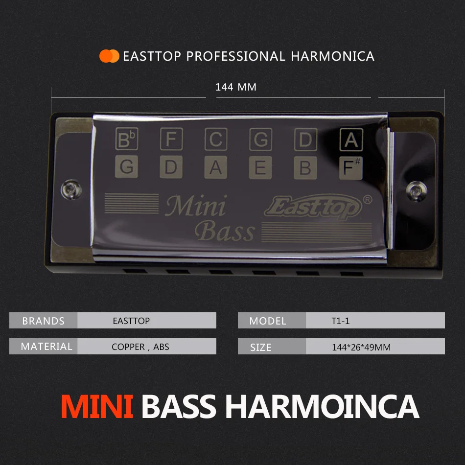 Мини Бас EASTTOP новая профессиональная Губная гармошка ансамбль из меди