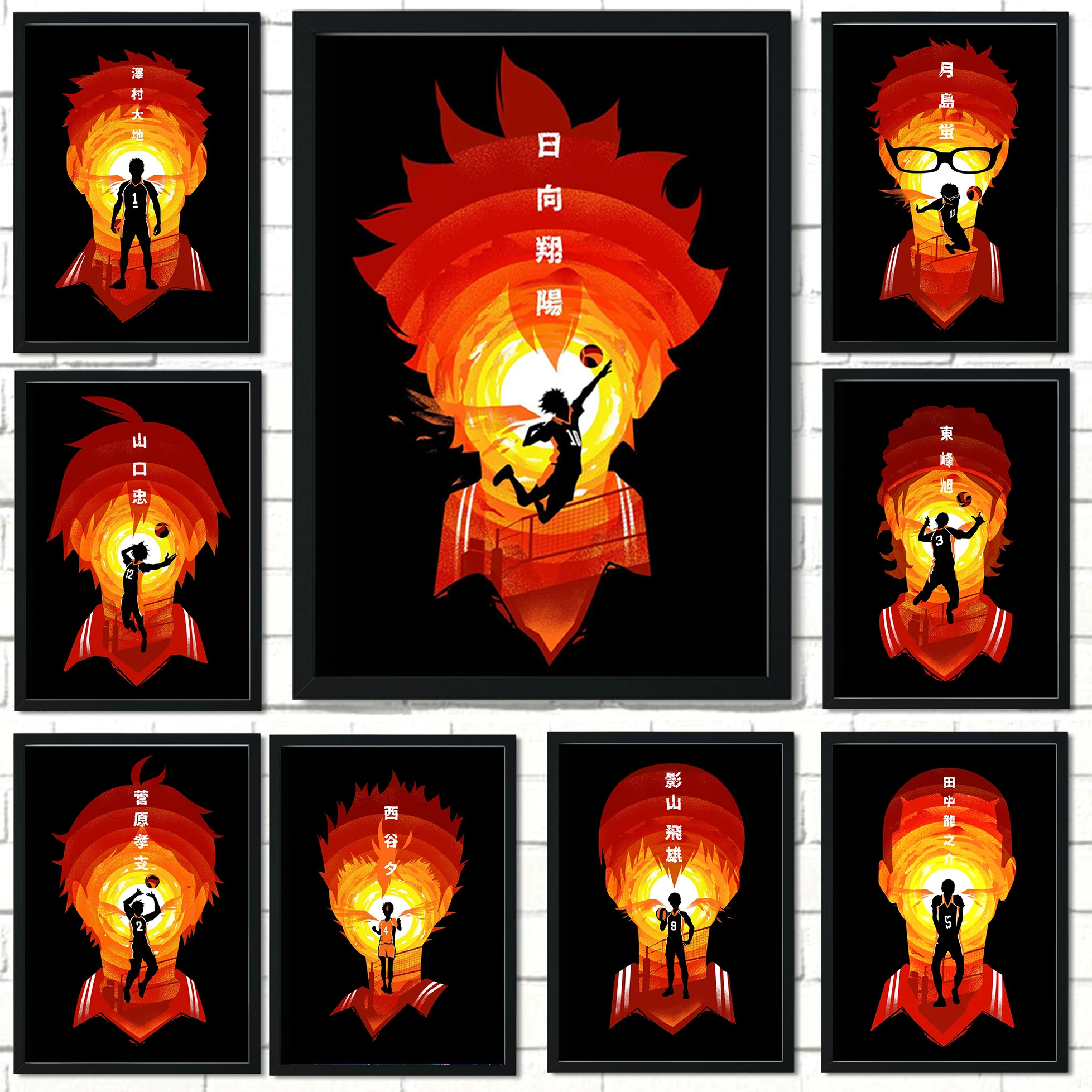 

Холст картины для спальни домашний декор Аниме Haikyuu! Постер Hinata Shoyo волейбол мальчик настенные художественные печатные Плакаты Декор