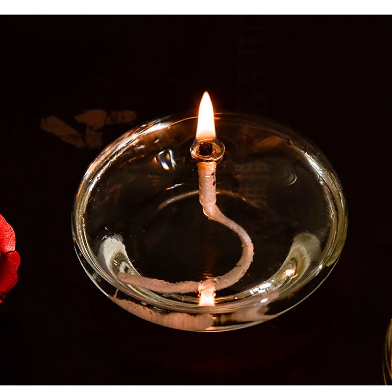 Стеклянный подсвечник ручной работы масляная лампа обеденные подсвечники при