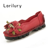 womens designers flower genuine leather flats female moccasins big size 41 42 woman flats 2021 new arrivals