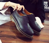 2020 shoes women leather lace up thick bottom flat platform zapatillas mujer unisex spring autumn causal shoes flats oxfords new