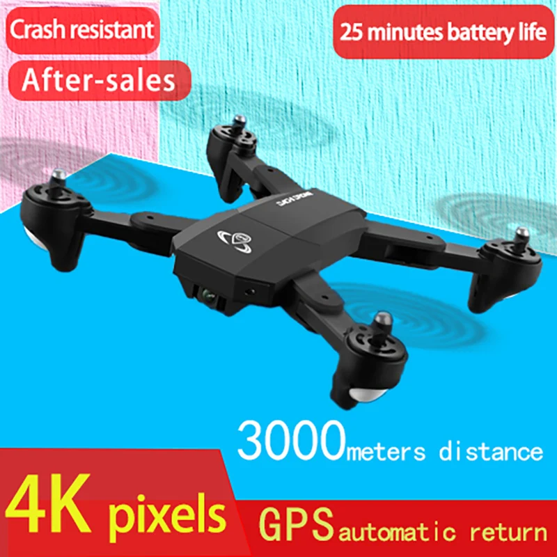 

DC001 GPS Drone Rc Quadcopter 4K HD Camera Wifi FPV 300-500m Distance Low Power/Lose Control Atuo Return Smart Helicopter Toys