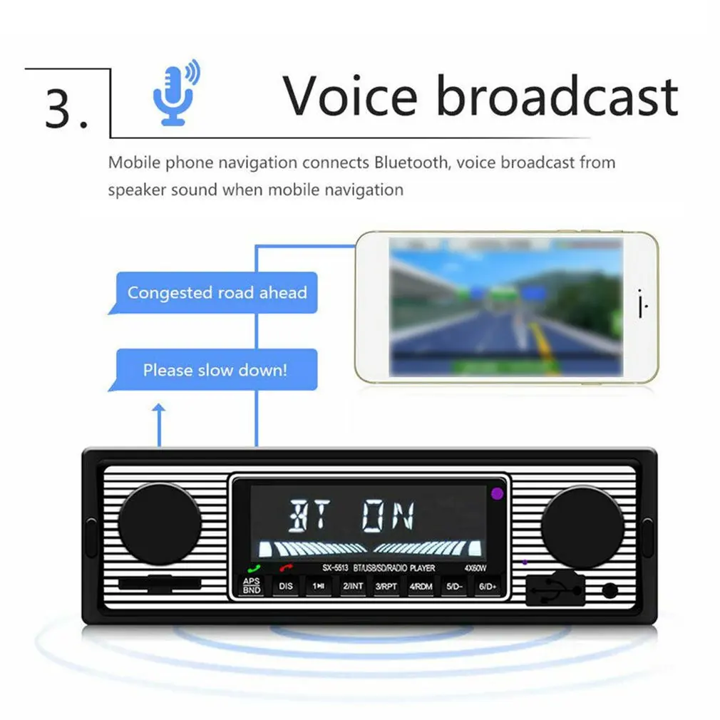 Автомобильный беспроводной радио mp3 плеер стерео USB/AUX классический аудио FM