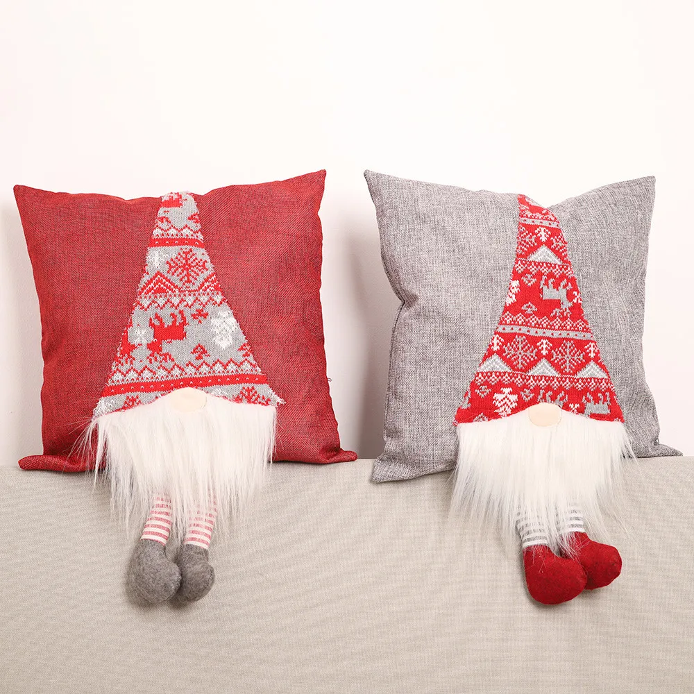 Горячая Новая безликая кукла наволочка Рождество мультфильм Санта Клаус Безликий кукла спальня, диван, декор красный, серый@ 40