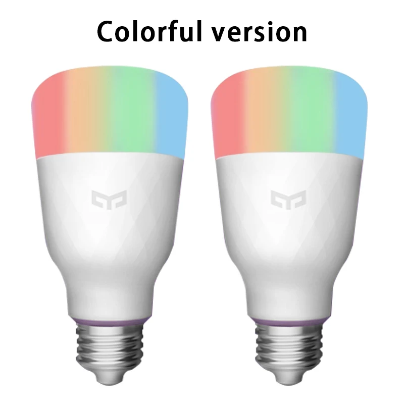 2pcs colorful Yee светильник, цветная лампа E27, умное приложение, wifi, пульт дистанционного управления, умный светодиодный светильник RGB/Цветная температура, романтическая лампа - Цвет: 2pcs colorful