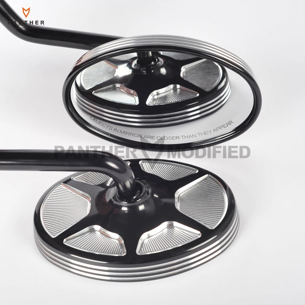 

8mm Edge Cut Black Motorcycle Rear View Mirros Case for Harley Davidson Touring Dyna Sportster Softail FLD FLS XL883 FLHX