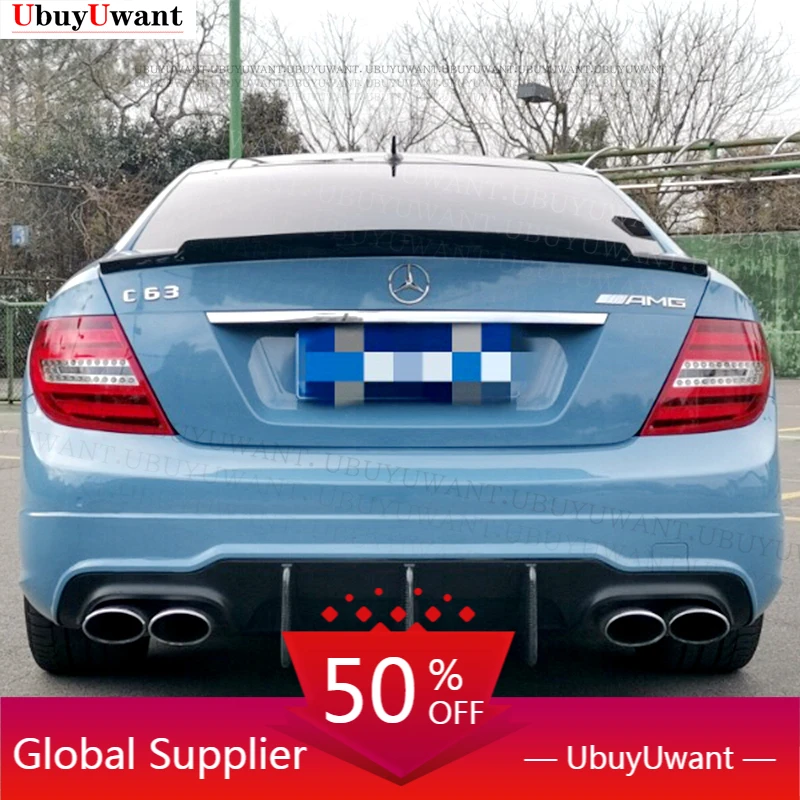 

For Mercedes W204 2008 2009 2010 2011-2014 C-class C180 C200L C63 Carbon Fiber Rear Trunk Boot Spoiler Wing Lip Car Rear Wings