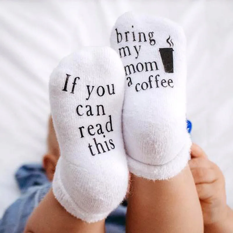 

Baby Girl Socks Infant Kids Soft Cotton Stockings Autumn Newborn Boy Anti-slip Letter Warm Cheap Stuff Toddler Child 0-1Y
