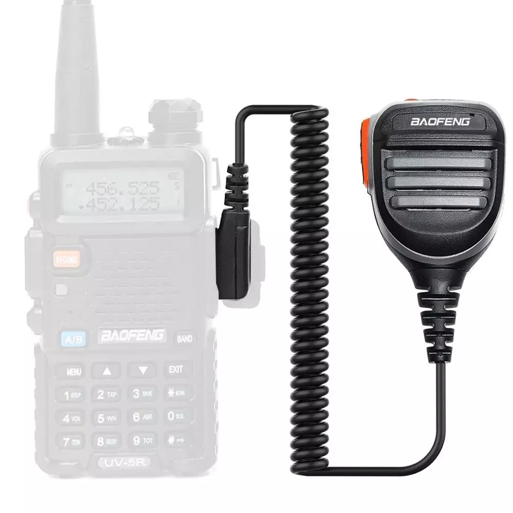 Walkie Talkie Accessories BAOFENG Speaker Waterproof Mic for BF-A58 BF-9700 UV-9R UV-XR Two Way Radio Black Micro | Мобильные