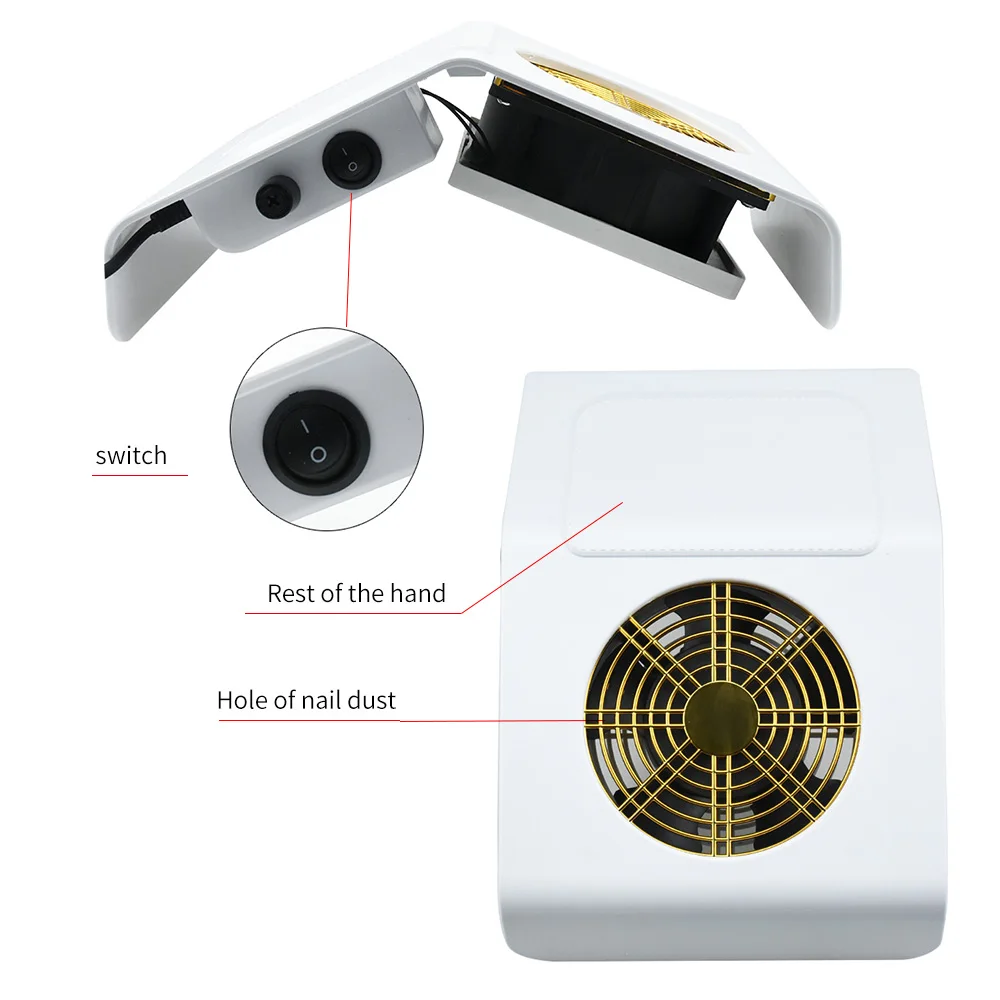 40 Вт Мощный коллектор для всасывания пыли с ногтей пылесос профессиональный