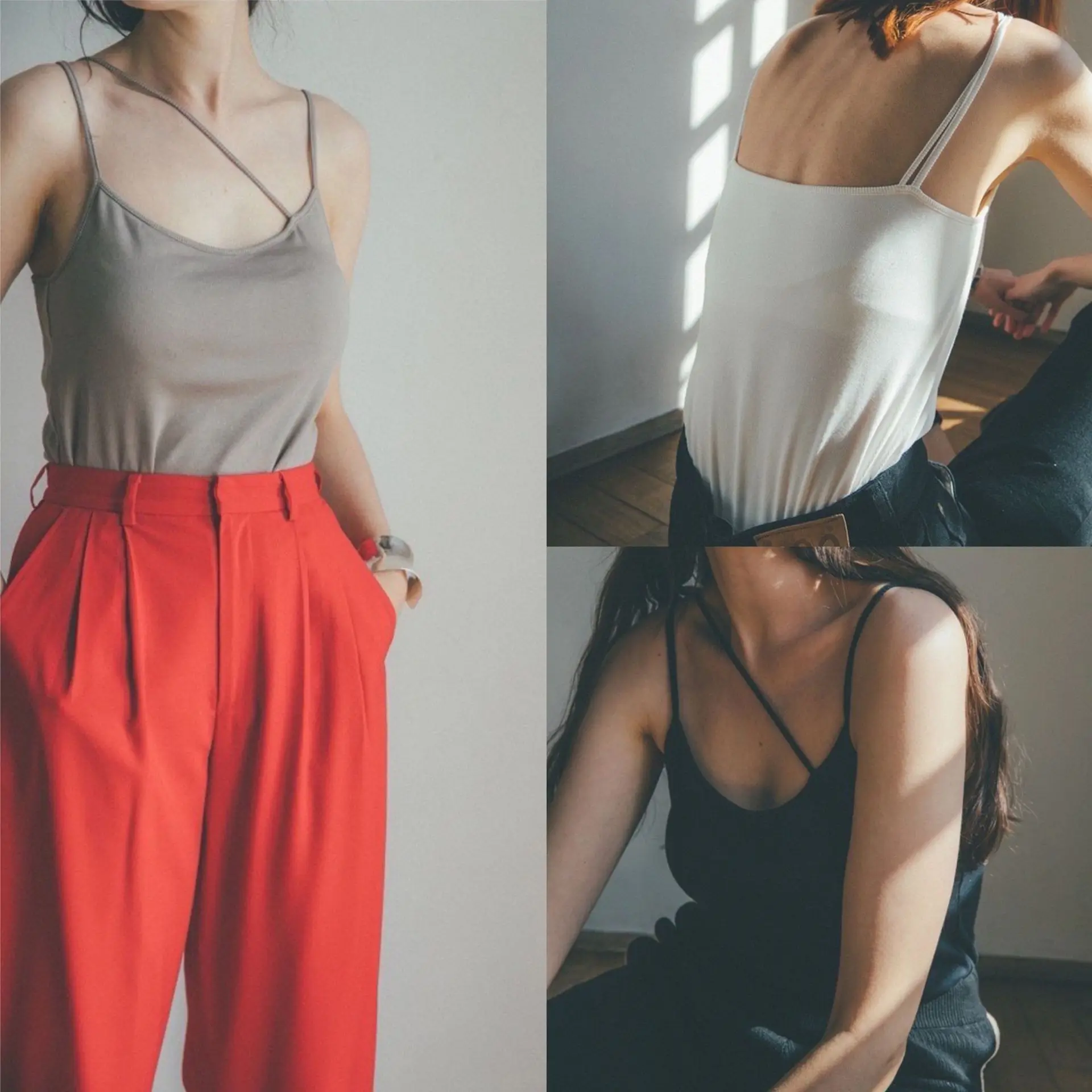 

Женский сексуальный топ на бретельках с перекрестными плечами, необычный Однотонный женский жилет, одежда, Новинка лета 2021