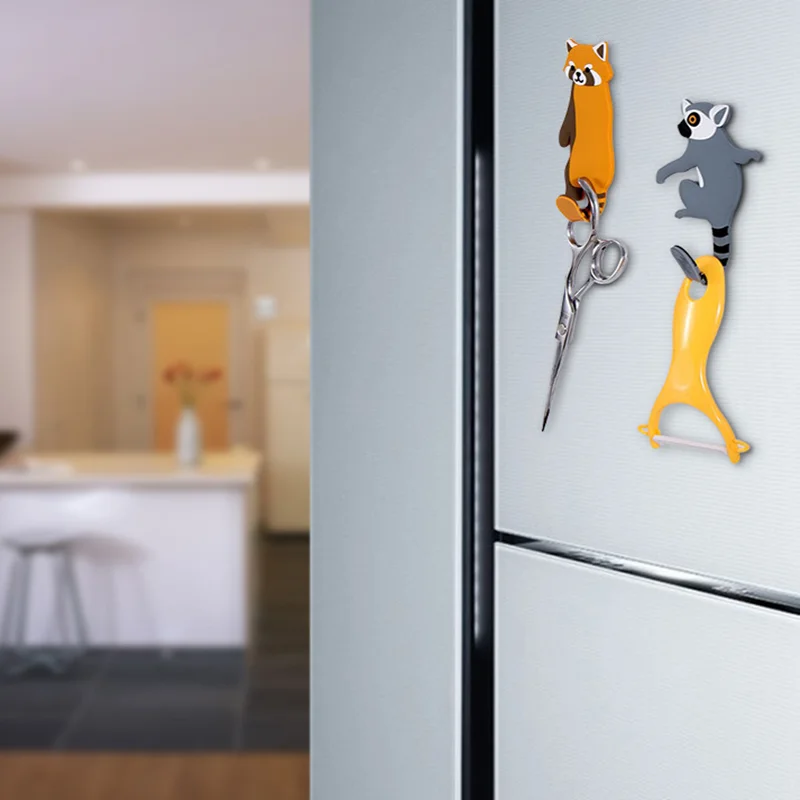 

Lovely Cartoon Family Hook Key Holder Refrigerator Multi-Purpose Home Decoration Wall Hook Home Accessories Gifts