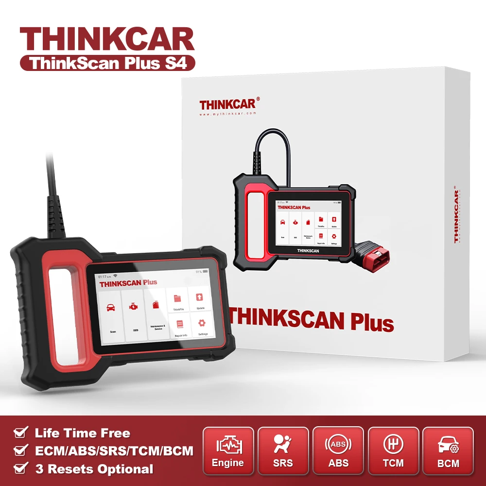 THINKCAR Thinkscan Plus S4 бессрочный бесплатный опциональный 3 перезаправки автомобильный
