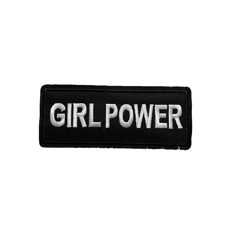 

Girl Power Words On Embroidered Iron On Stickers Mini Applique Military Custom Diy Patches For Caps T-Shirt Clothing Decoration